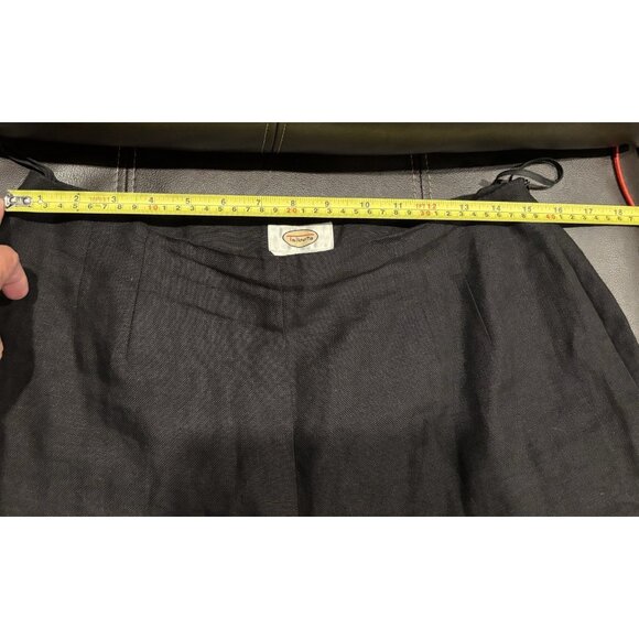 Talbots Pants Womens Size 12 Black 100% Linen Trousers Wide Leg Signature - Picture 5 of 7